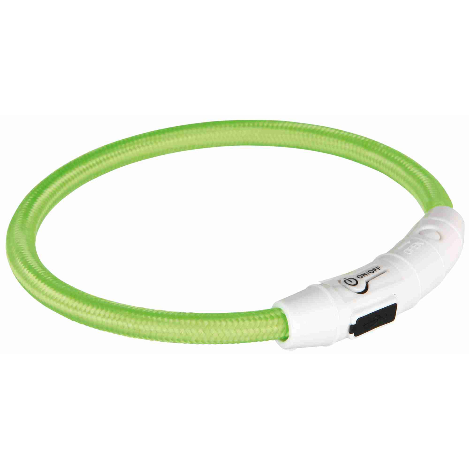Collar Aro Con Luz Flash Usb Xs-s 35 cm Verde
