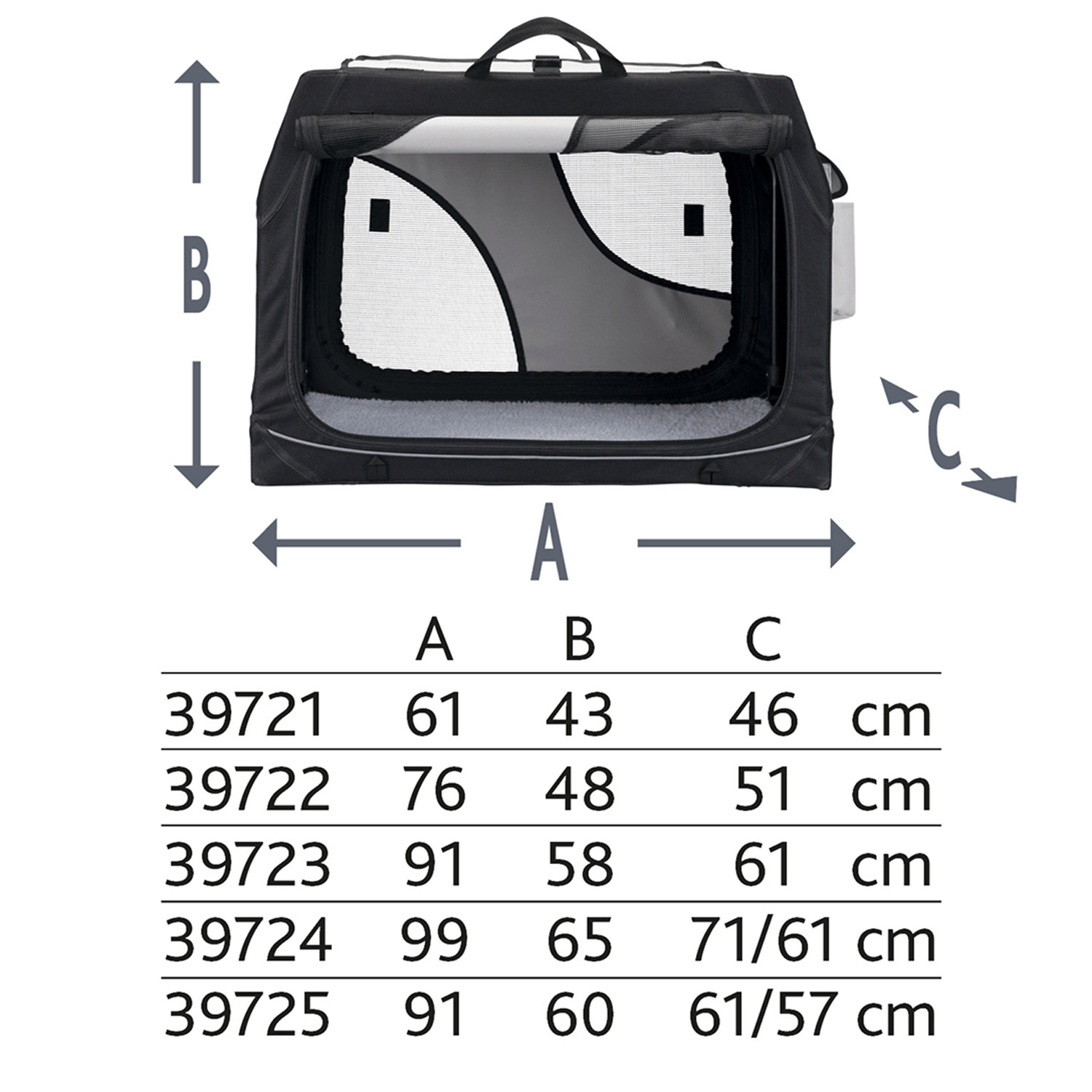 Transportin Nylon Coche Plegable Vario Talla -s- 61×43×46 cm