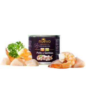Nuevo Lata Cat Adult Polloygambas 200 g