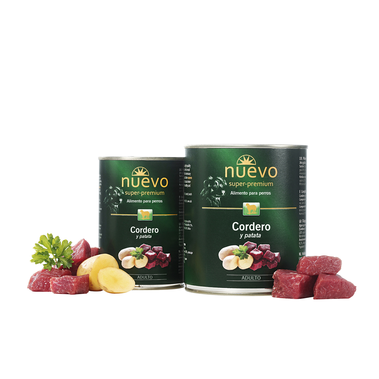Nuevo Lata Perro Corderoypatat. 800 g