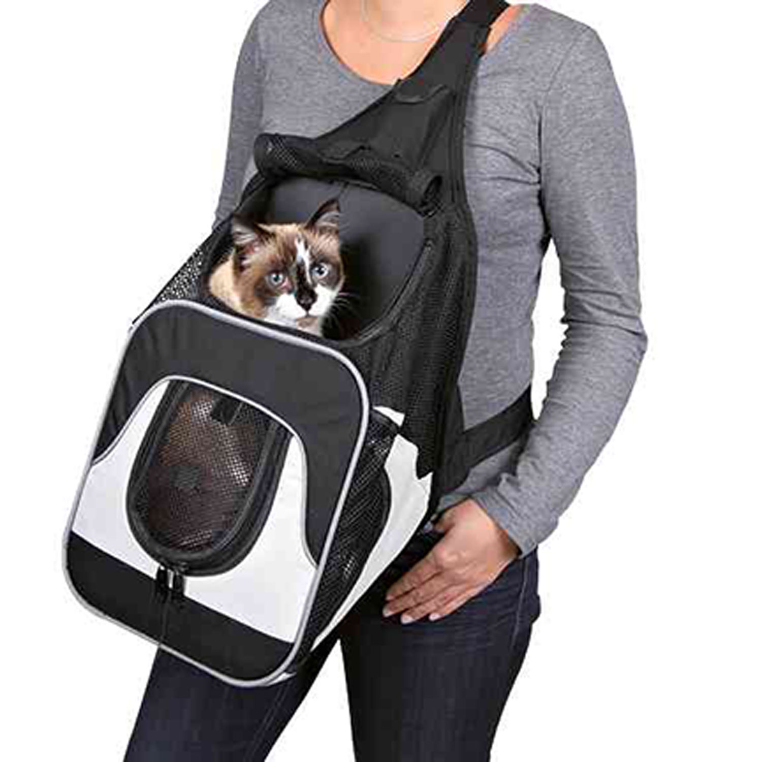 Mochila Frontal Savina Nylon 30X33X26 cm