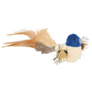Juguete Pajaro Plumas Catnip Peluche 8 cm