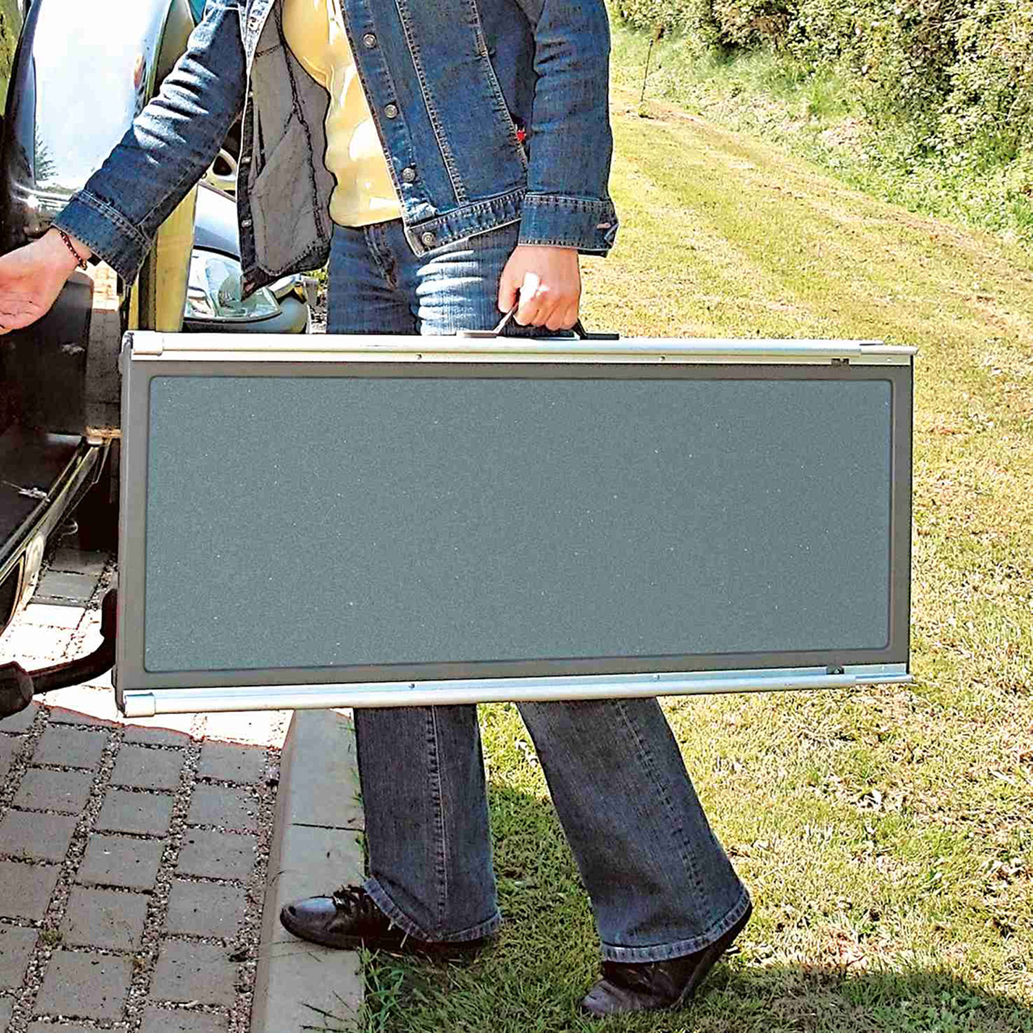 Rampa Telescopica Aluminio Gris 43X100-180 cm 5.5 kg - Imagen 3