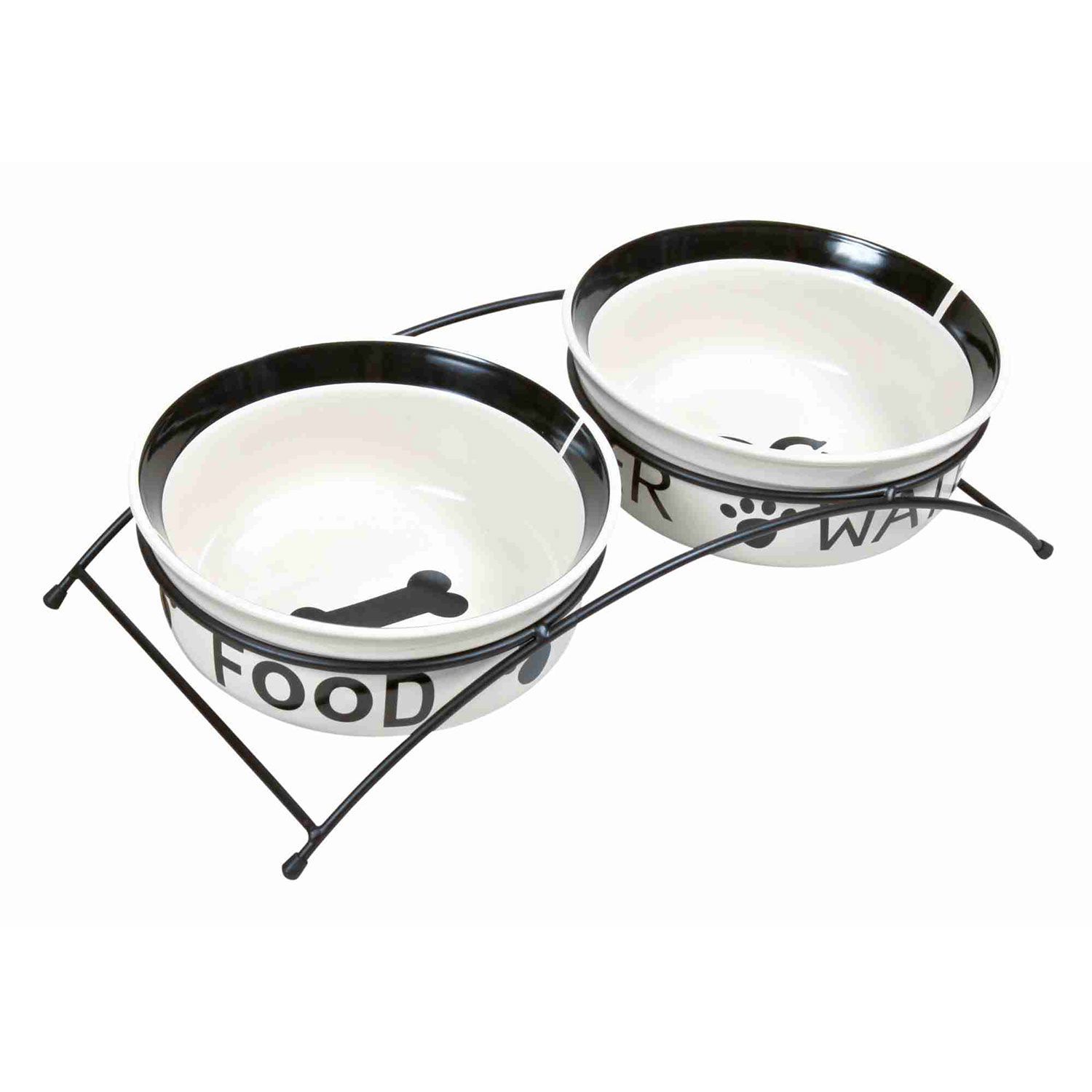 Set Comedero Ceramica+pie 2X16 l ø20 cm Blcong