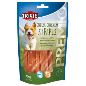 Snack Premio Pollo Y Queso Stripes 100 g