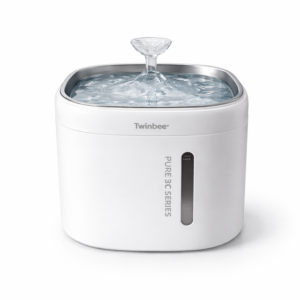 Fuente Bebedero Automatico 2 l Acero Inox. Gatos Twinbee