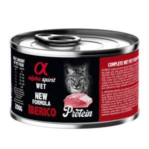 Alpha Spirit Cat Lata Humedo Protein Iberico 200 g