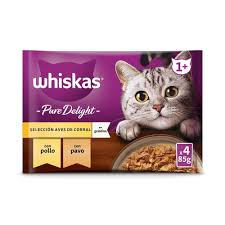 Whiskas Pure Delight Seleccion Aves+1 Gelatina 4X85 g