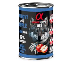 Alpha Spirit Dog Lata Boqueron Con Manzana Roja 400 g