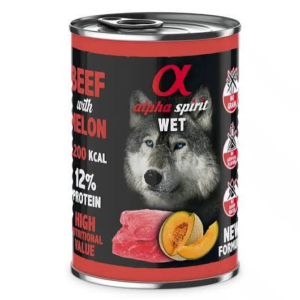 Alpha Spirit Dog Lata Ternera Con Melon 400 g