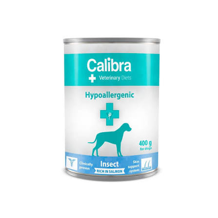 Calibra Vet Diet Lata Dog Hypoallergenic Insectos Salmon 400 g