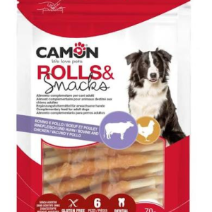 Rollitos De Piel Vacuno Con Pollo 12 cm X 60 Piezas 690 g Ab260a2 Camon