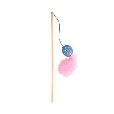 Juguete Gato Caña Stick Doble Rosa 45 cm