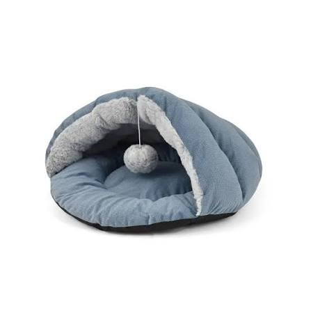 Cama Cueva Azul Con Pelota 45X43X25 cm