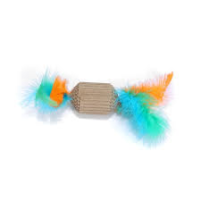 Juguete Cat Rascador Kraft Hexagono Plumero 15X4 cm