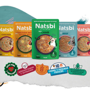 Pack Surtido 16 Sobres 80 g Cat Natsbi Chicken Y Beef Steamed By Gosbi