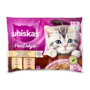 Whiskas Pure Delight Junior Aves Gelatina 4X85 g