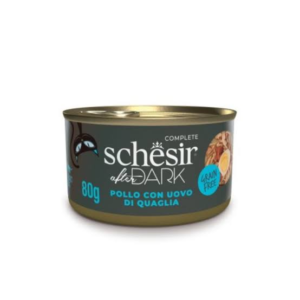 Schesir Cat Dark Filetes Pollo Y Huevo Lata 80 g