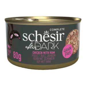 Schesir Cat Dark Filetes Pollo Y Jamon Lata 80 g