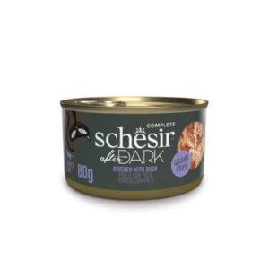 Schesir Cat Dark Filetes Pollo Y Pato Lata 80 g