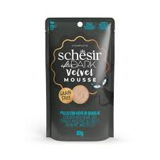 Schesir Cat Dark Mousse Pollo Y Huevo Sobre 80 g