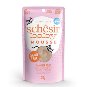Schesir Cat Kitten Mouse Salmon Y Pollo Sobres 70 g