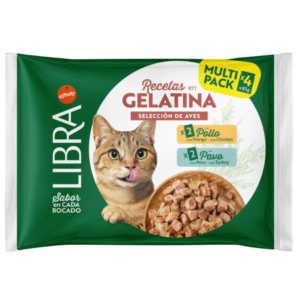 Libra Cat Wet Gelatina Chicken-turkey Sobres 4X85 g