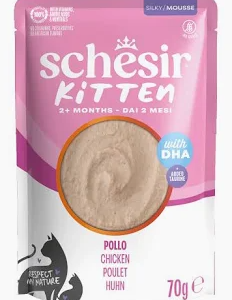 Schesir Cat Kitten Mouse Pollo Con Higado Sobre 70 g