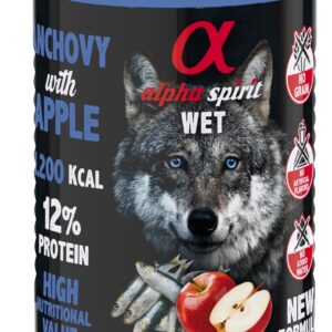 Alpha Spirit Dog Lata Boqueron Con Manzana Roja 400 g