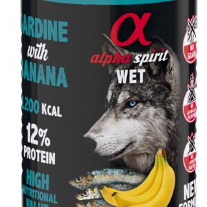Alpha Spirit Dog Lata Sardina Con Platano 400 g