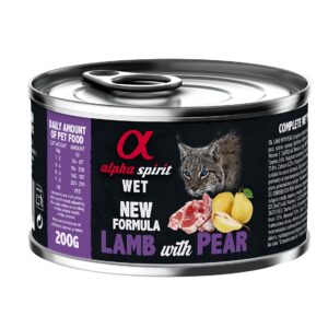 Alpha Spirit Cat Lata Humedo Cordero Con Pera 200 g
