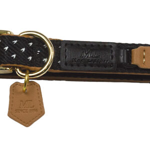 Collar Mac Leather Monaco Negro 36-48 cm X 2 cm