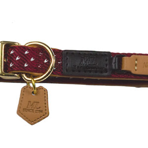 Collar Mac Leather Monaco Rojo 36-48 cm X2 cm
