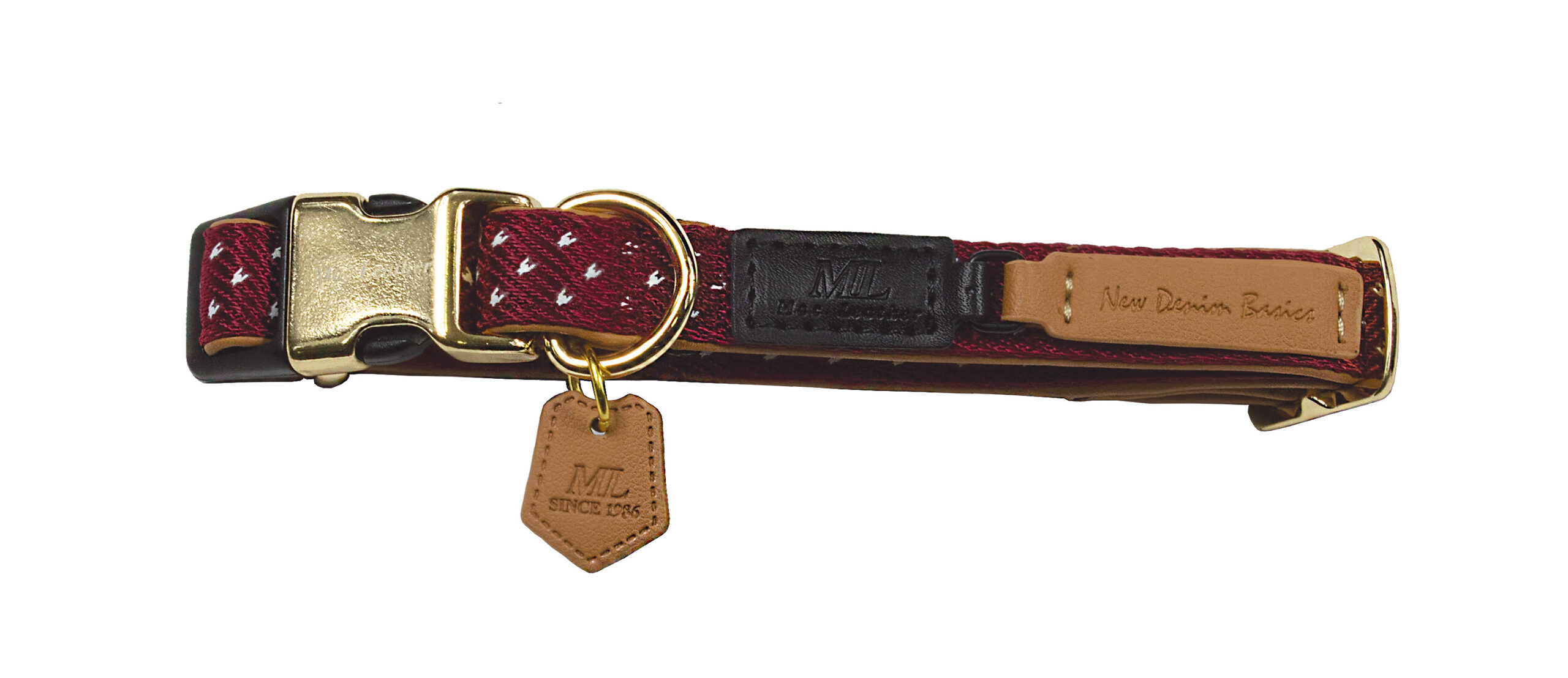 Collar Mac Leather Monaco Rojo 36-48 cm X2 cm