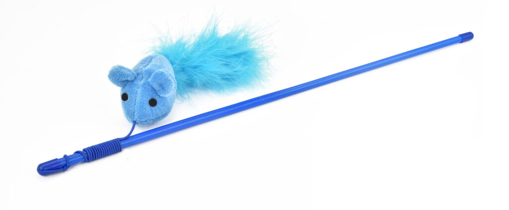 Caña Juegos Gatos Raton Con Plumas