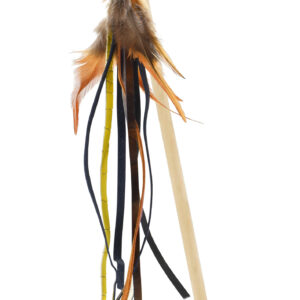 Vara Con Pluma Gatos 45 cm