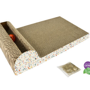 Rascador Ecoline Carton Con Pelota Y Catnip 46X25X11 cm