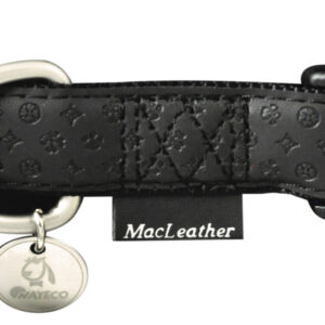 Collar Mac Leather Negro 25 mm 48-70 cm
