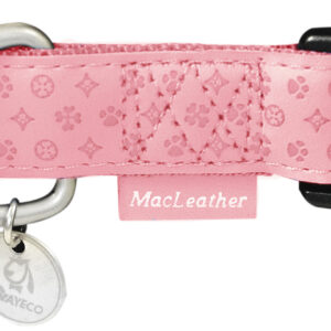 Collar Mac Leather Rosa 25 mm 48-70 cm