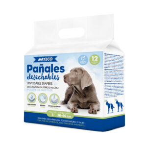 Pañal Para Perro Macho S 12 ud 30-40 cm