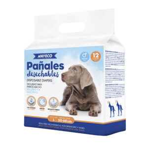 Pañal Para Perro Macho l 12 ud 50-60 cm