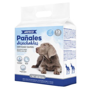 Pañal Para Perro Macho Xl 12 ud 60-85 cm