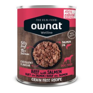 Ownat Wet Dog Lata Beef With Salmon 395 g