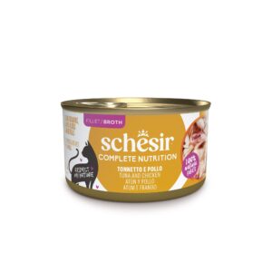 Schesir Lata Cat Atun. Buey Y Arroz Al Natural 85 g