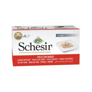 Schesir Cat Dark Filetes Pollo Y Ternera Lata 80 g