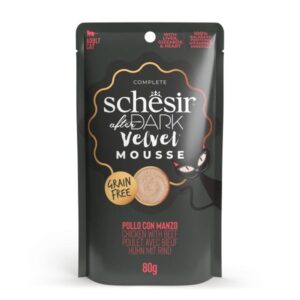 Schesir Cat Dark Mousse Pollo Y Ternera Sobre 80 g