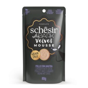Schesir Cat Dark Mousse Pollo Y Pato Sobre 80 g