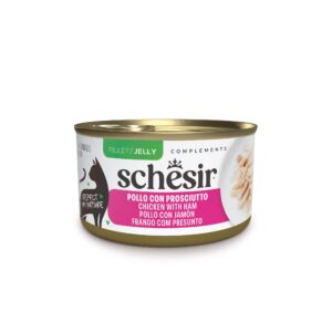 Schesir Cat Dark Filetes Pollo Y Jamon Lata 80 g