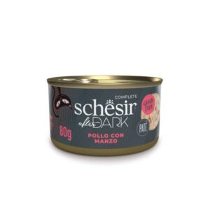 Schesir Cat Dark Pate Pollo Y Ternera Lata 80 g
